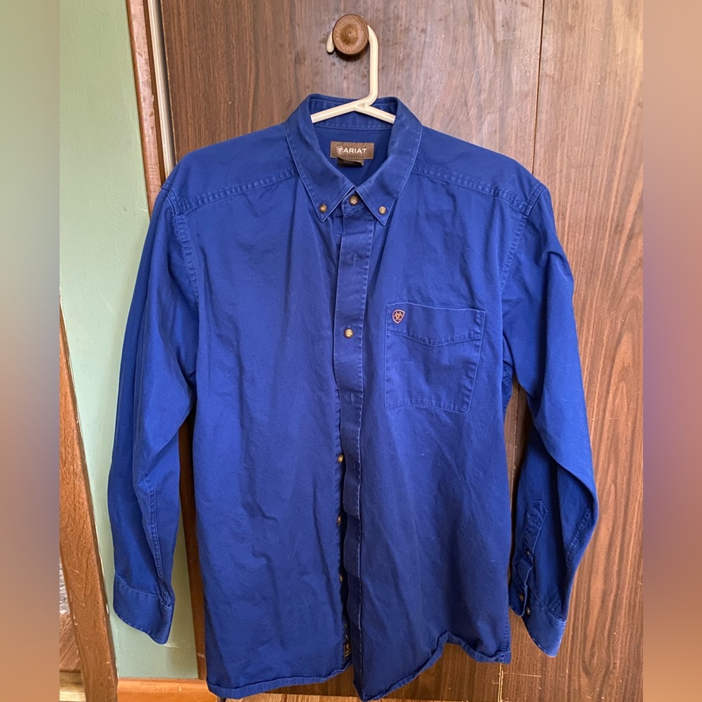 Ariat Men's Royal Blue Casual Button Down Shirt